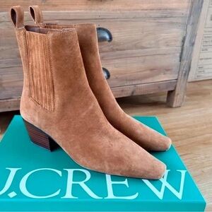 J. Crew Tan Suede Ankle Boots